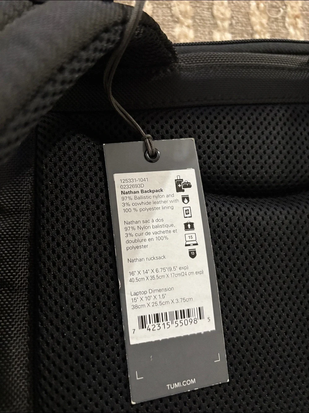 E1 TUMI Alpha Bravo Black Leather 